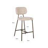 Krakk Xenia beige leopard brannhemmende sett med 2 Richmond Interiors Barstol