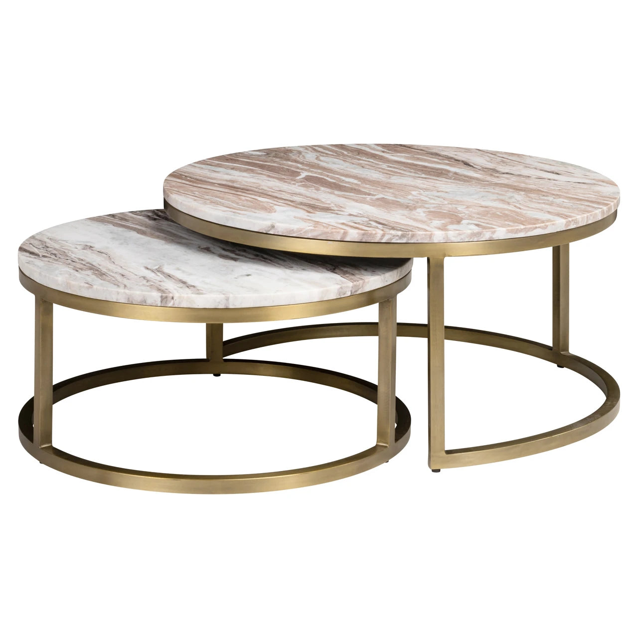 Salongbord Bottega Blush beige Sett med 2 Richmond Interiors Sofabord