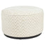 Pouffe & Fotstøtte Lexie beige chevron 70Ø Richmond Interiors Pall