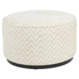 Pouffe & Fotstøtte Lexie beige chevron 70Ø Richmond Interiors Pall