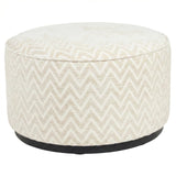 Pouffe & Fotstøtte Lexie beige chevron 70Ø Richmond Interiors Pall