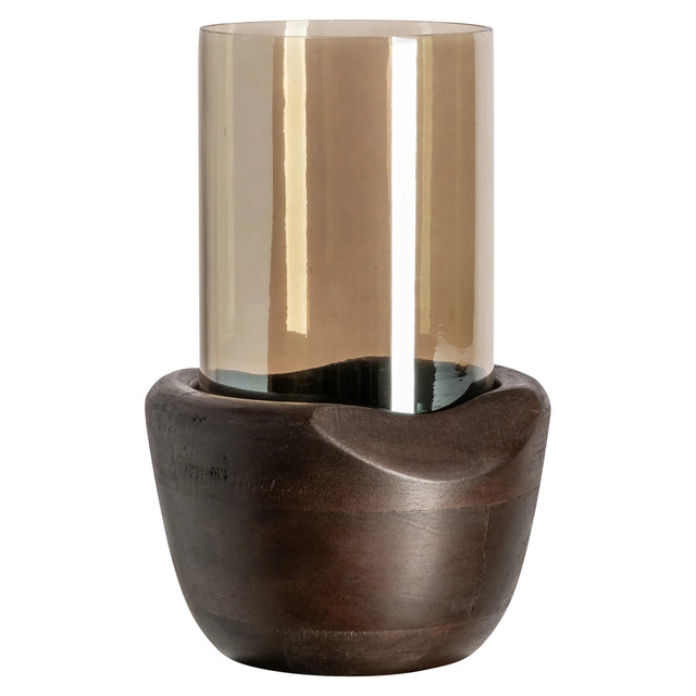 Hurricane light Jade valnøtt liten Richmond Interiors Lanterne og lysglass