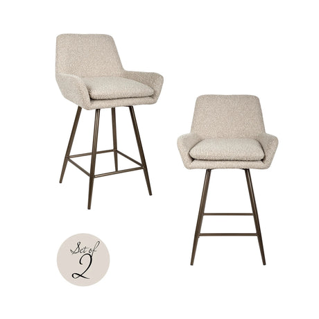 Counter stool Linsey natural chunky Set of 2 Richmond Interiors Barstol