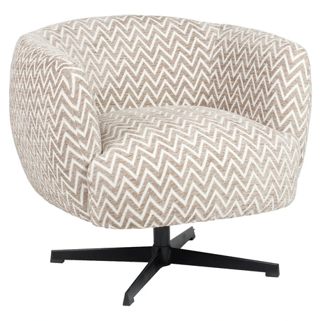 Lounge chair Estelle sand chevron swivel Richmond Interiors Lenestol