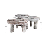 Kaffebord Camino Blush beige sett med 3 Richmond Interiors Sofabord