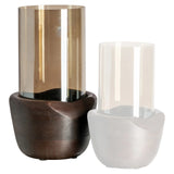 Hurricane light Sloane valnøtt stor Richmond Interiors Lanterne og lysglass