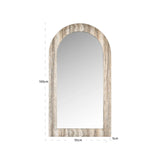 Mirror Calvo grå faux travertin Richmond Interiors Speil