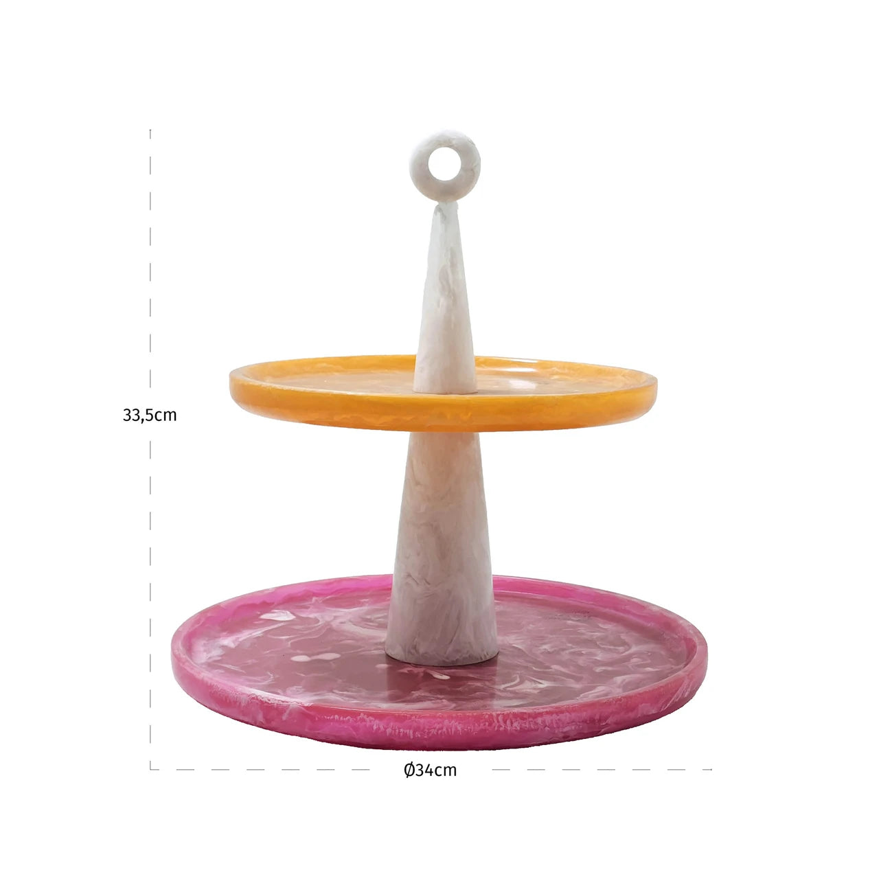 Kakefat Posy rosa/oransje Richmond Interiors Serveringsbrett