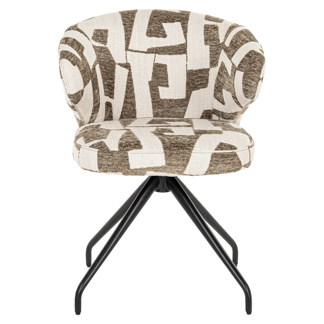 Spisestol Milly moss graffic swivel Richmond Interiors Spisestol