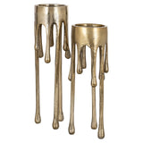 Lysestake Lorin børstet gull liten Richmond Interiors Lysestake