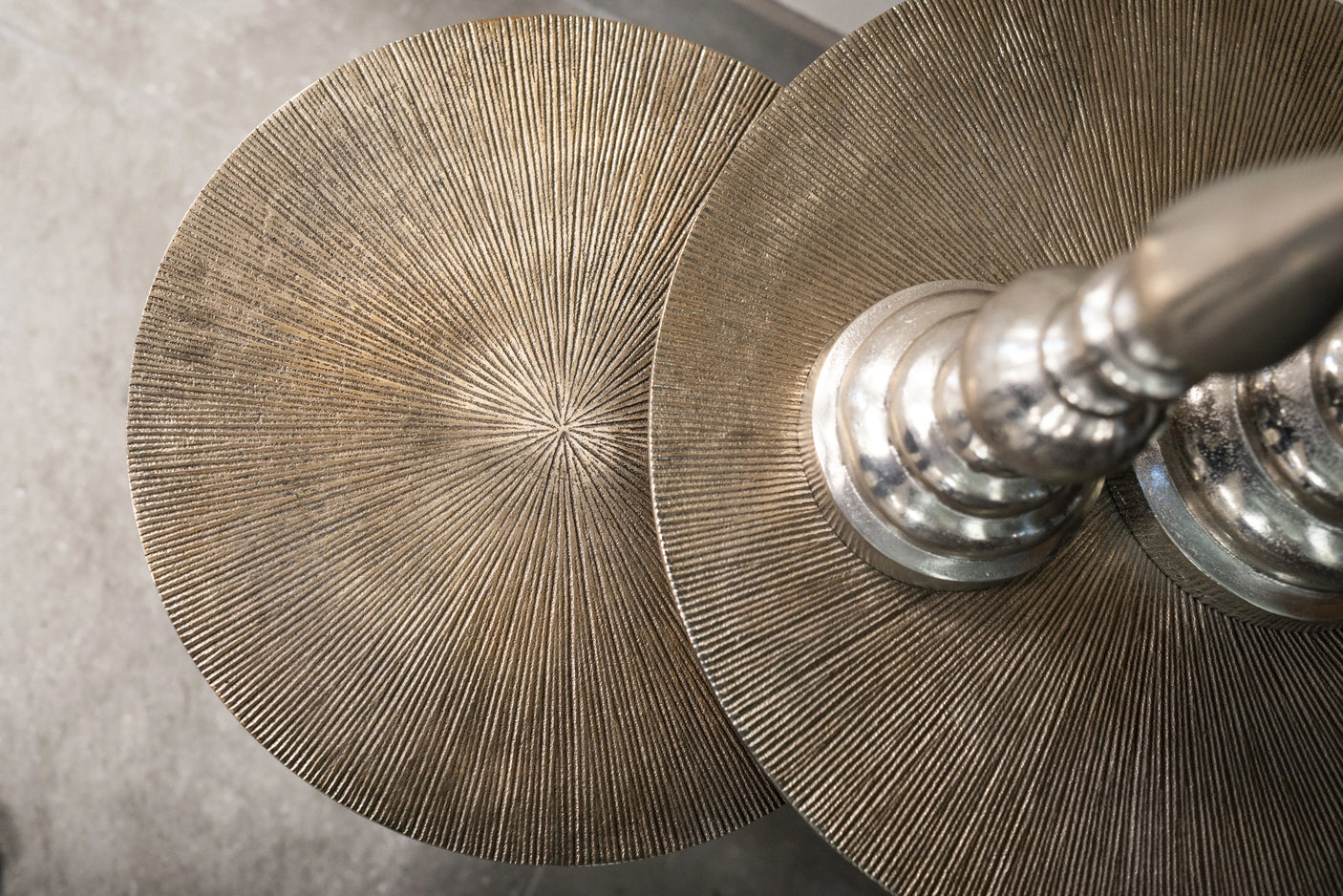 Salongbord Vittorio champagne gull sett med 3 Richmond Interiors Sofabord