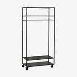 ALTA garderobestativ av jern med hjul - 190x93 cm - sort Nordal CABINETS