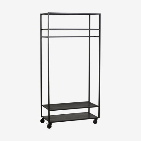 ALTA garderobestativ av jern med hjul - 190x93 cm - sort Nordal CABINETS
