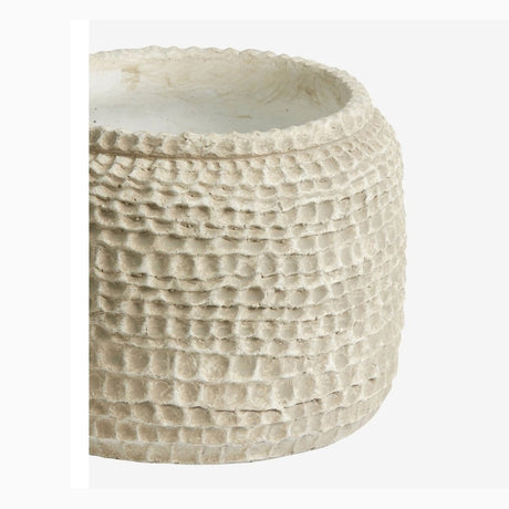 AOBA-krukke i sement, L - hvit Nordal INDOOR POT