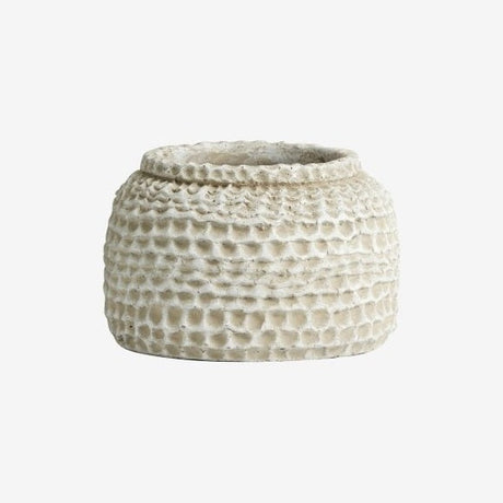 AOBA krukke i sement, S - Hvit Nordal INDOOR POT
