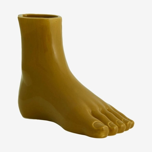 ARUBA keramisk vase - 19,5 cm - sennep Nordal VASEBOWL