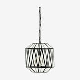 ATE pendel i jern og glass - ø35 cm - klart glass/sort Nordal HANG LAMPS