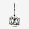 ATE pendel i jern og glass - ø35 cm - klart glass/sort Nordal HANG LAMPS