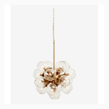 ATOMIC pendel i glass til 17 pærer - ø57 cm - gull finish Nordal HANG LAMPS