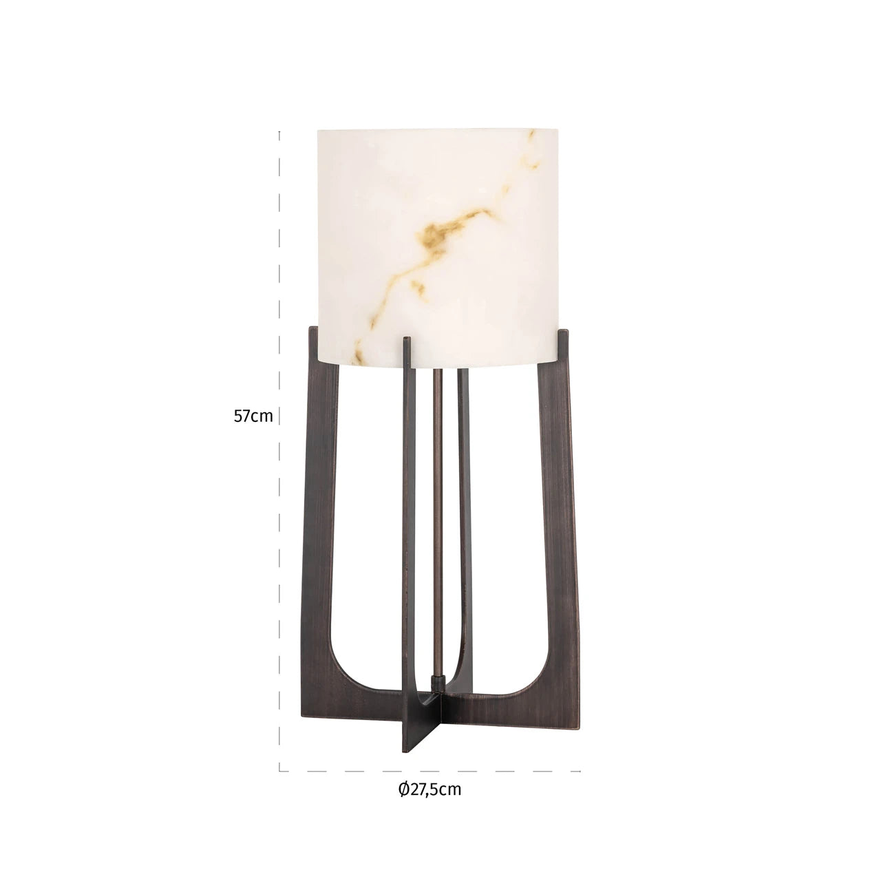 Bordlampe Loura bronse liten Richmond Interiors Bordlampe
