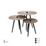 Salongbord Vittorio champagne gull sett med 3 Richmond Interiors Sofabord