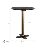Barbord Revelin svart/gull 81Ø Richmond Interiors Barstol