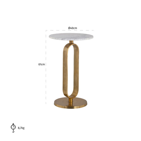 Endebord Celine børstet gull Richmond Interiors Sidebord