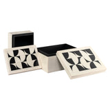 Oppbevaringsboks Flake white sett med 2 Richmond Interiors Oppbevaring