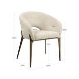Spisestol Kenzi natural linear brannhemmende Richmond Interiors Spisestol