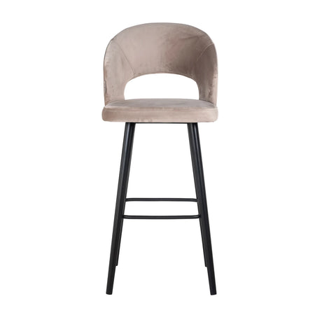 Barkrakk Savoy khaki fløyel Richmond Interiors Barstol