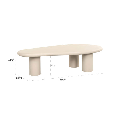 Salongbord Clayton beige 160x80 Richmond Interiors Sofabord