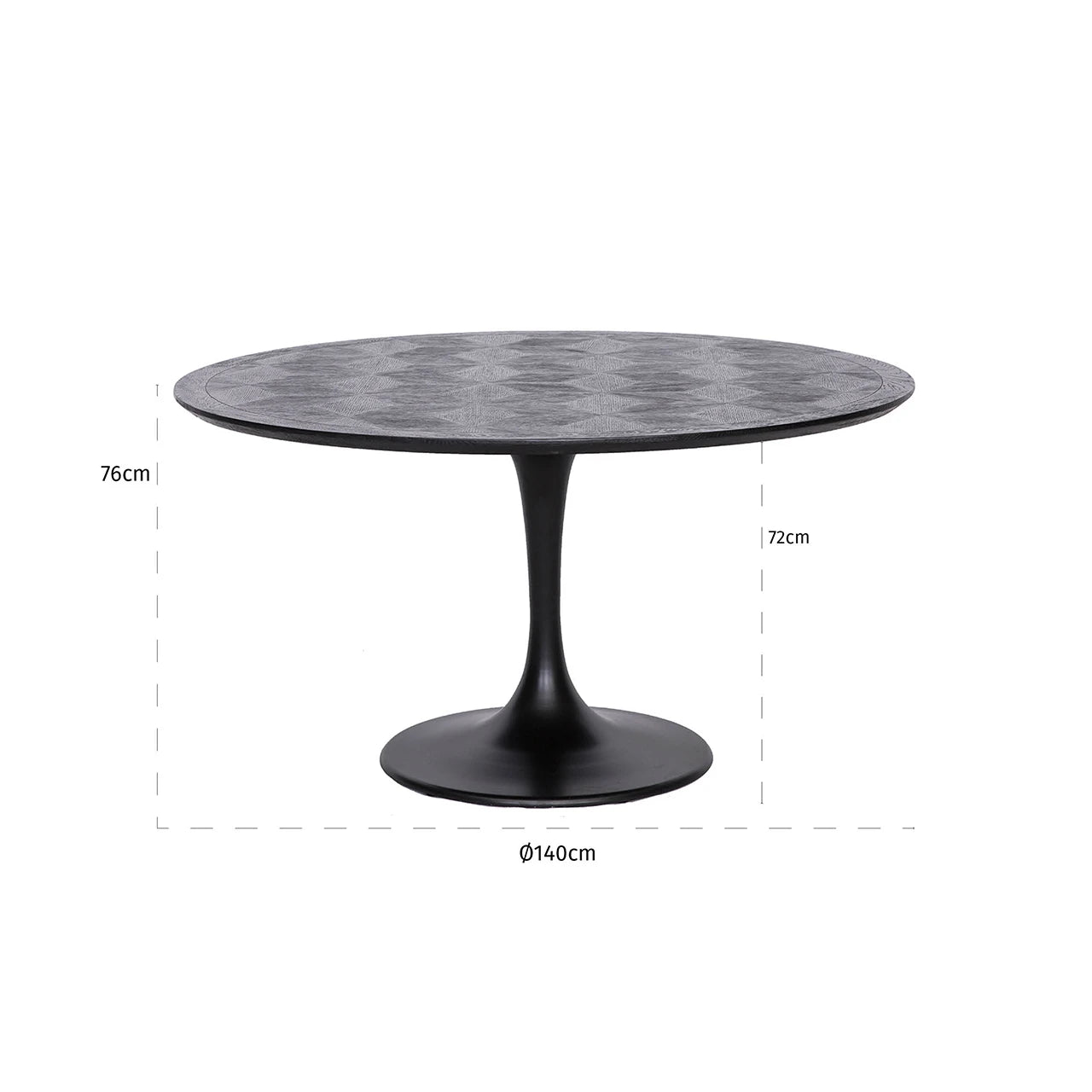 Spisebord Blax svart 140Ø Richmond Interiors Spisebord