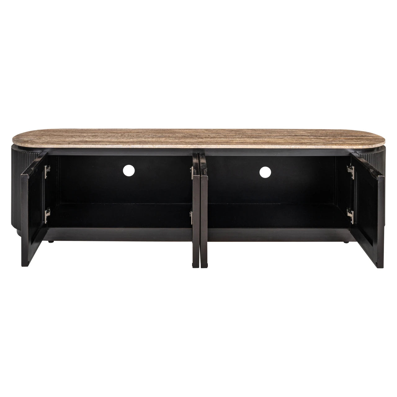 TV-benk Russo ask brun 4-dørs Richmond Interiors TV-benk