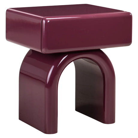 Nightstand Bennet burgunder 1-skuff Richmond Interiors Nattbord