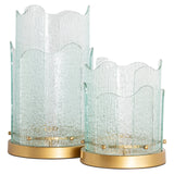 Hurricane light Danila gold small Richmond Interiors Lanterne og lysglass