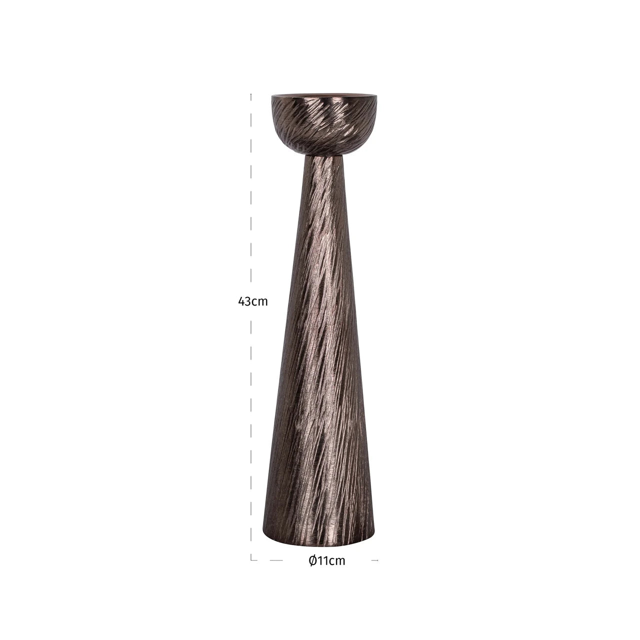 Lysestake Saphira røyk liten Richmond Interiors Lysestake