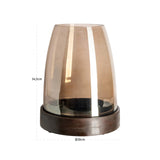 Hurricane light Skye walnut Richmond Interiors Lanterne og lysglass