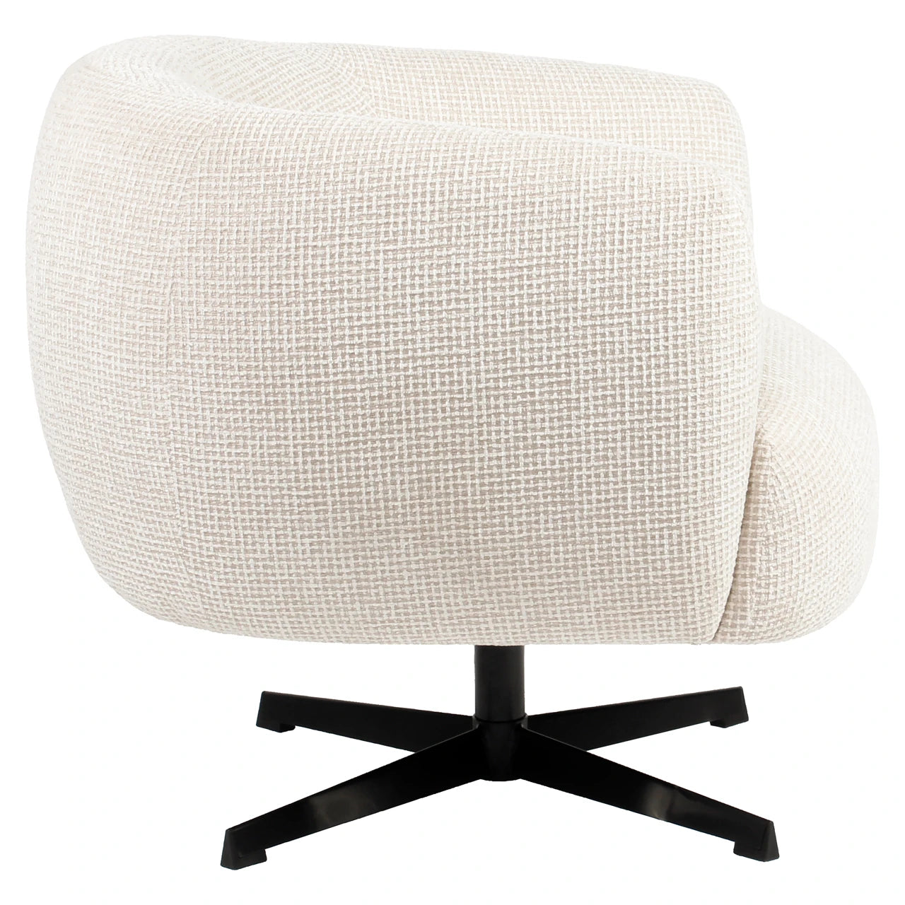 Lounge chair Estelle beige blockweave svingbar Richmond Interiors Lenestol