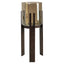 Hurricane light Reese valnøtt stor Richmond Interiors Lanterne og lysglass