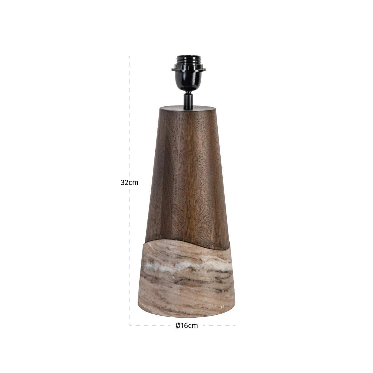 Bordlampe Peyton røykfarget kullfarget Richmond Interiors Bordlampe