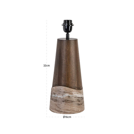 Bordlampe Peyton røykfarget kullfarget Richmond Interiors Bordlampe