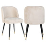 Spisestol Alicia FR hvit chenille brannhemmende Richmond Interiors Spisestol