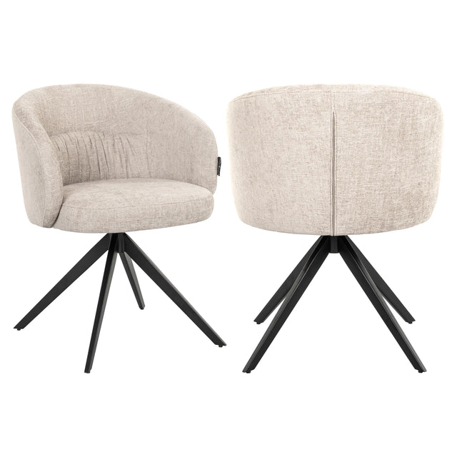 Spisestol Olivia natural miami swivel Richmond Interiors Spisestol