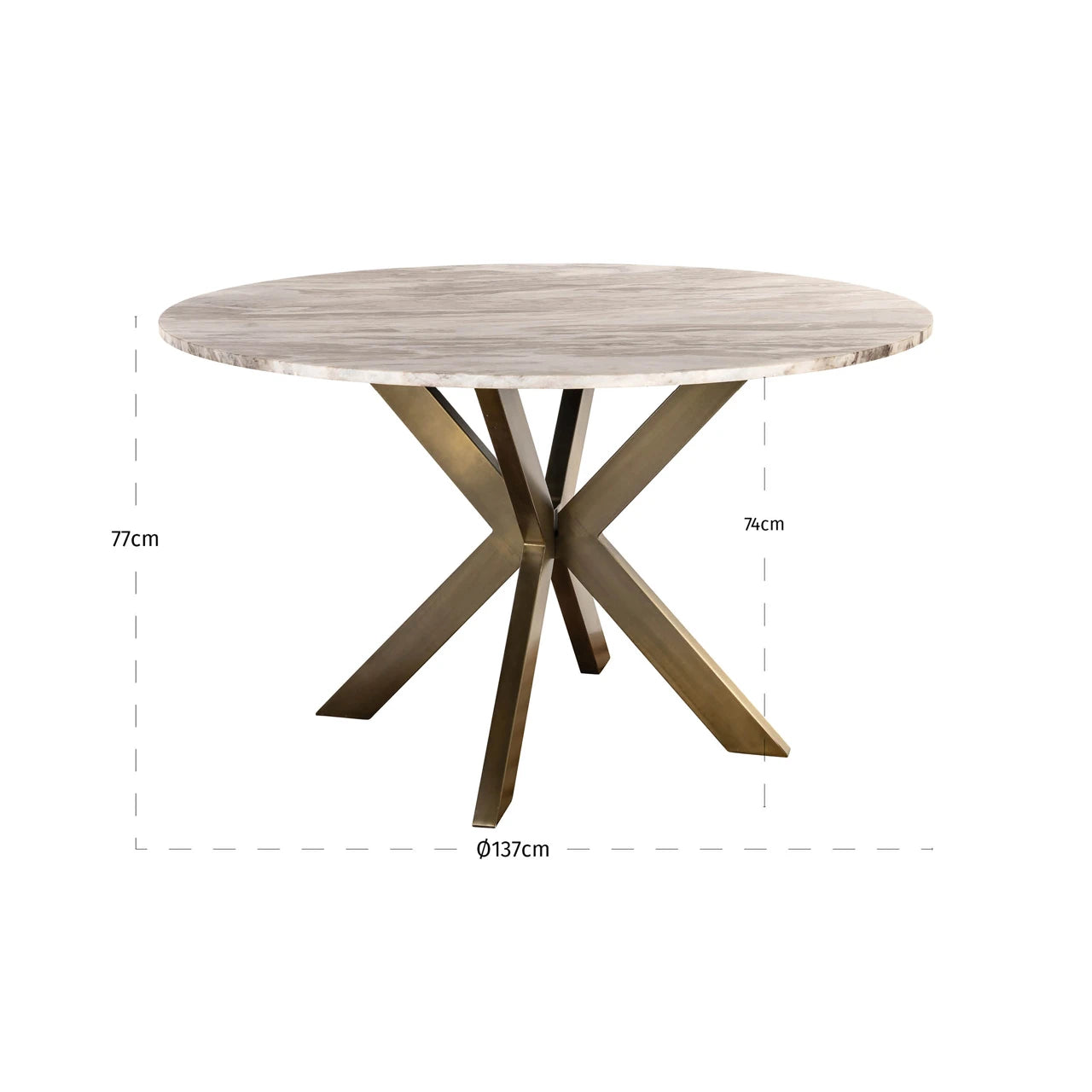 Spisebord Bottega Blush beige 140Ø Richmond Interiors Spisebord