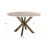 Spisebord Bottega Blush beige 140Ø Richmond Interiors Spisebord