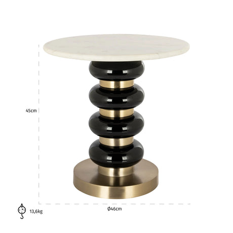 Endebord Boann svart Richmond Interiors Sidebord