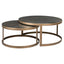 Salongbord Bloomville messing shagreen inkl. glassplater sett med 2 Richmond Interiors Sofabord