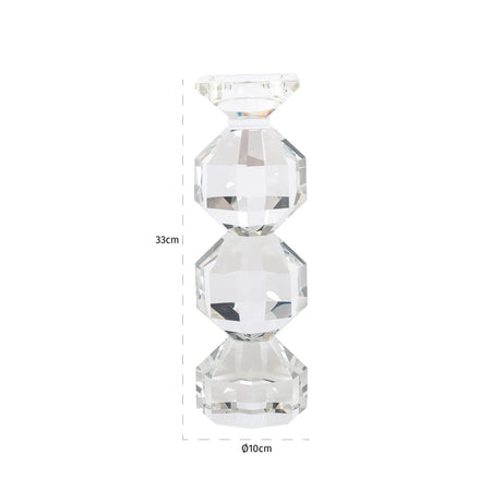 Candle holder Safia klar gjennomsiktig liten Richmond Interiors Lysestake
