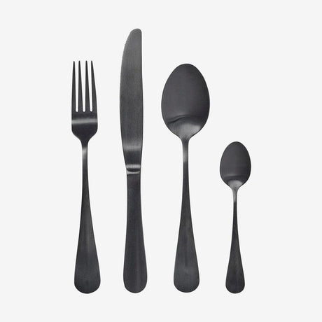 BLACK - 4 deler - matt svart Nordal CUTLERY