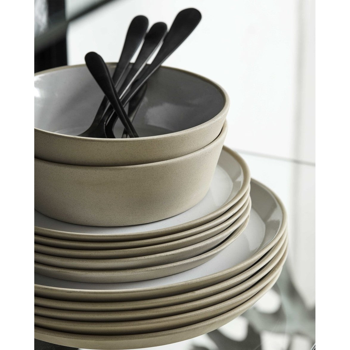 BLACK - 4 deler - matt svart Nordal CUTLERY